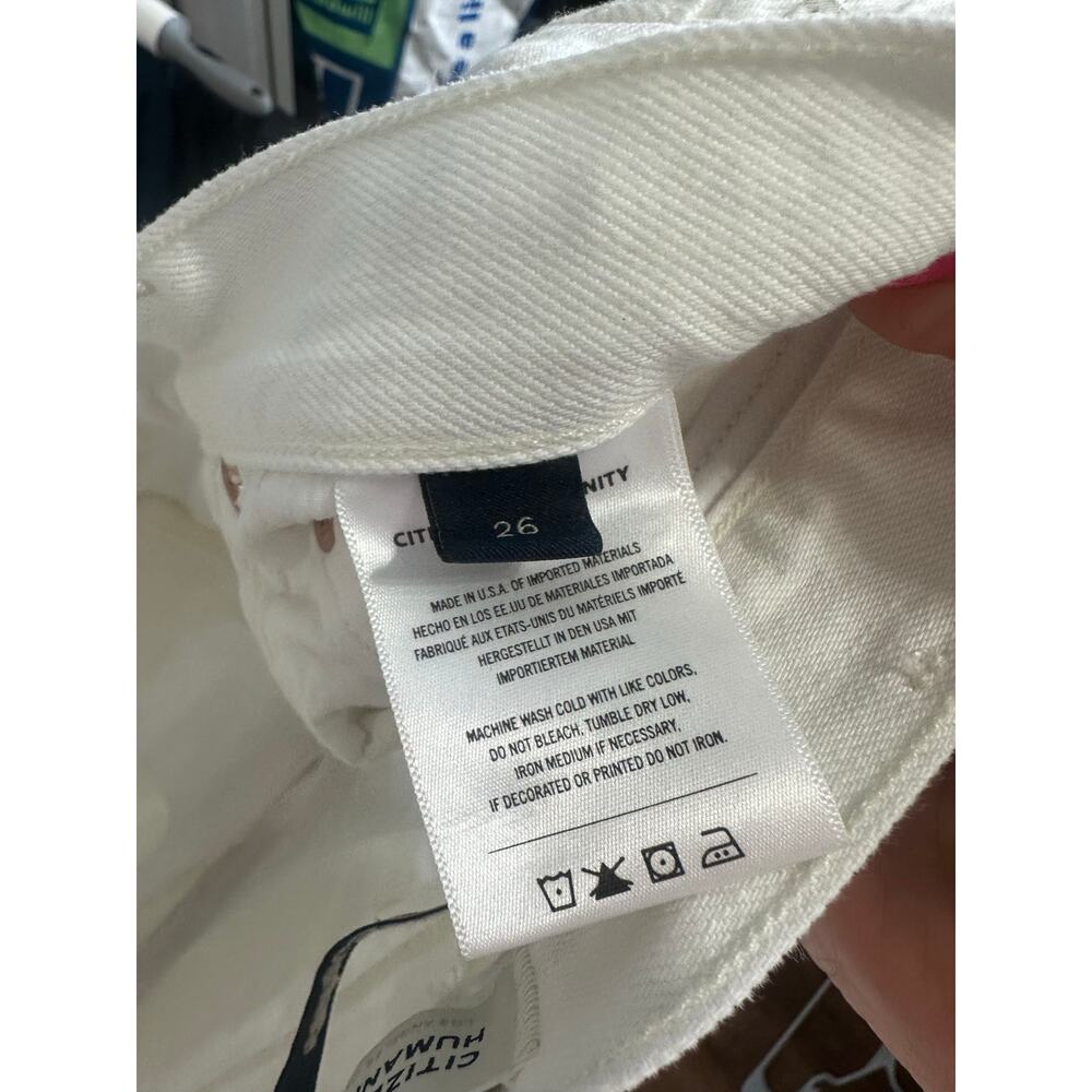 Citizens of Humanity Paloma Baggy Wide Leg Jeans White Sz 26 - Picture 6 of 9